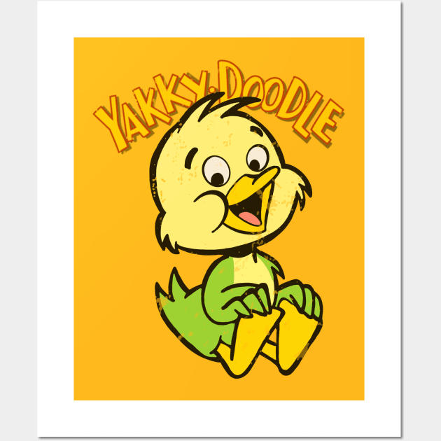 Retro Cartoon Baby Duck Wall Art by Tricera Tops